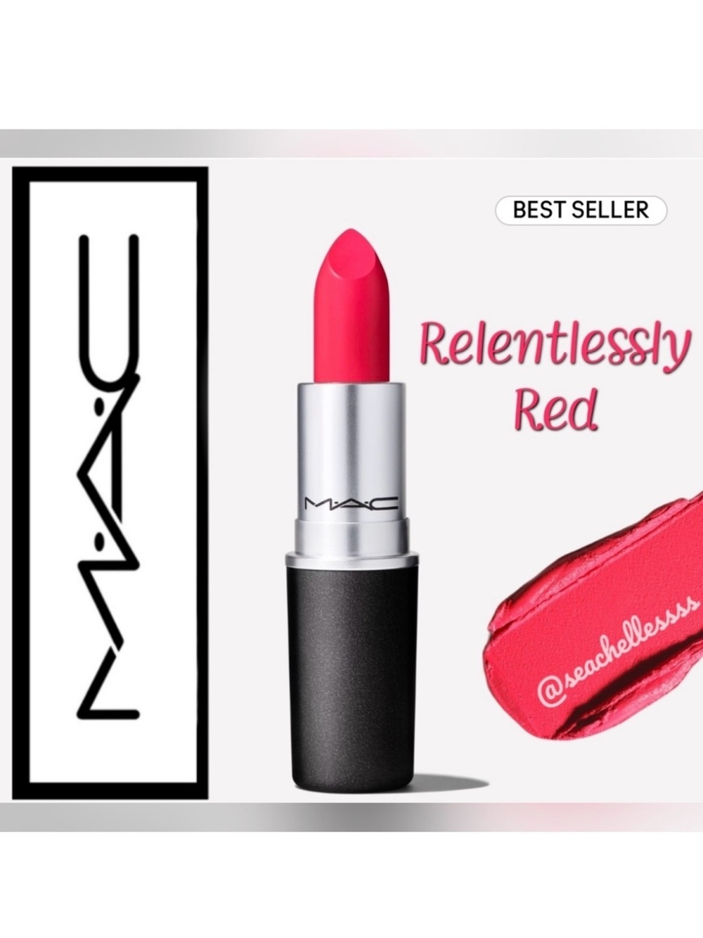 Mac Cosmetics Retro Matte Lipstick | Relentless Red Coral Pink | Brand New
